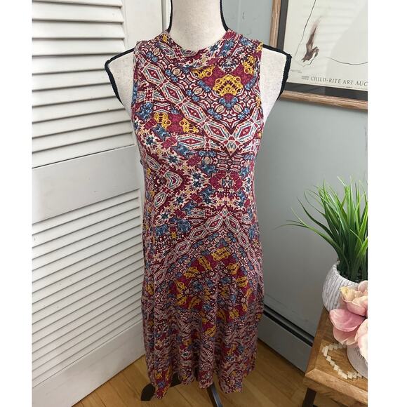 ANTHROPOLOGIE MAEVE Womens Dress Small Lilt Swing Asymmetric Hem Boho Festival - Picture 1 of 13